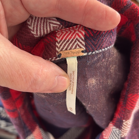 Womens Free People Easy Street Plaid Relaxed Button Down Size M Medium Top Shirt - Picture 8 of 11